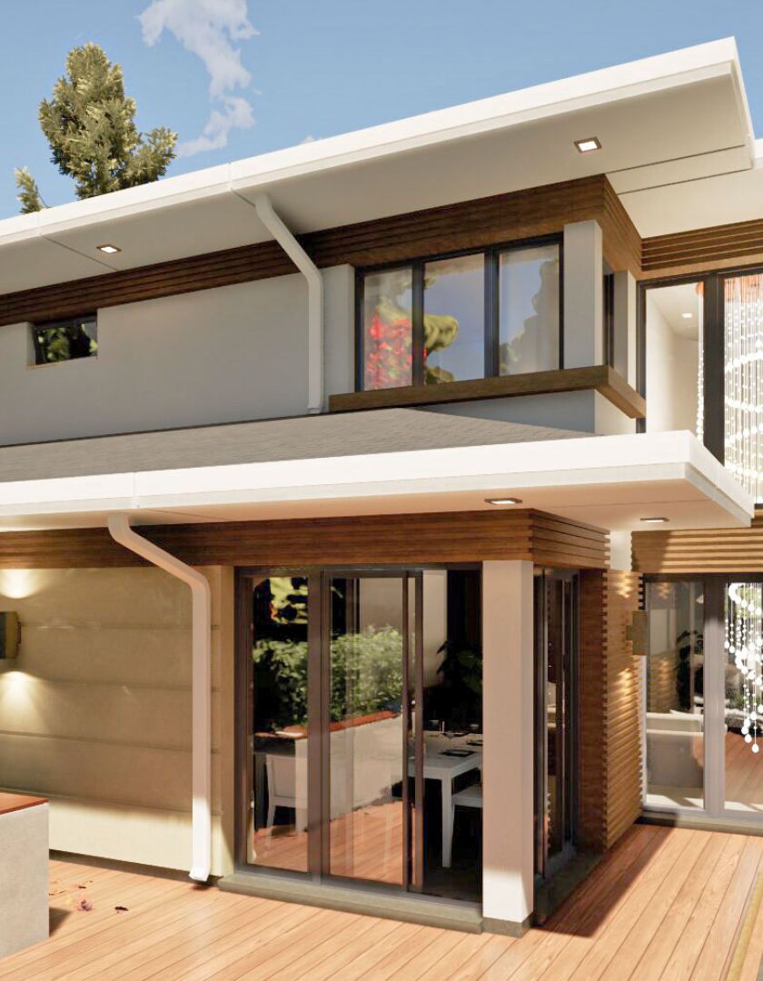 Wooden Veranda 3D Visualization