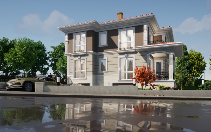 3D House Visualization and Ornaments on Facade