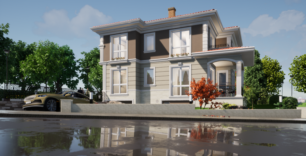 3D House Visualization and Ornaments on Facade